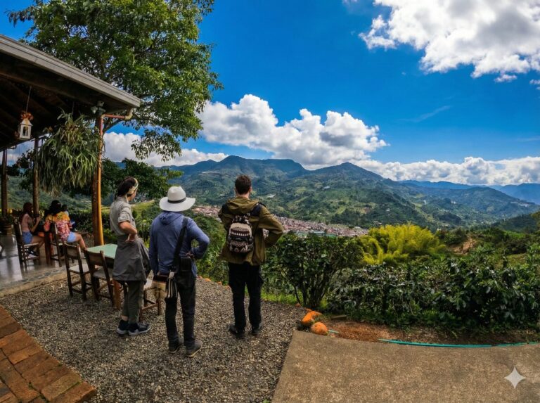 Mirador sobre los cafetales de Jardín, Antioquia